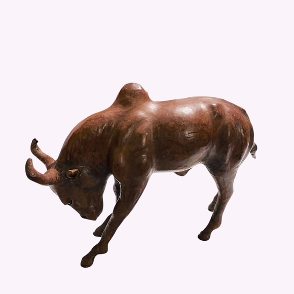 VTG Leather Wrapped Bull Sculpture Rustic , Handmade Figurine
15”L x 5"w x 9.5"H - Picture 2 of 12